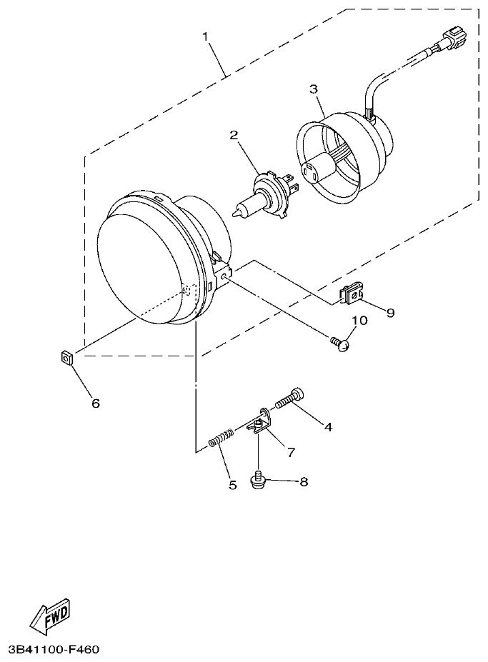 Yamaha VIKING1XP9_2014 HEADLIGHT parts diagram